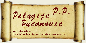 Pelagije Pucanović vizit kartica
